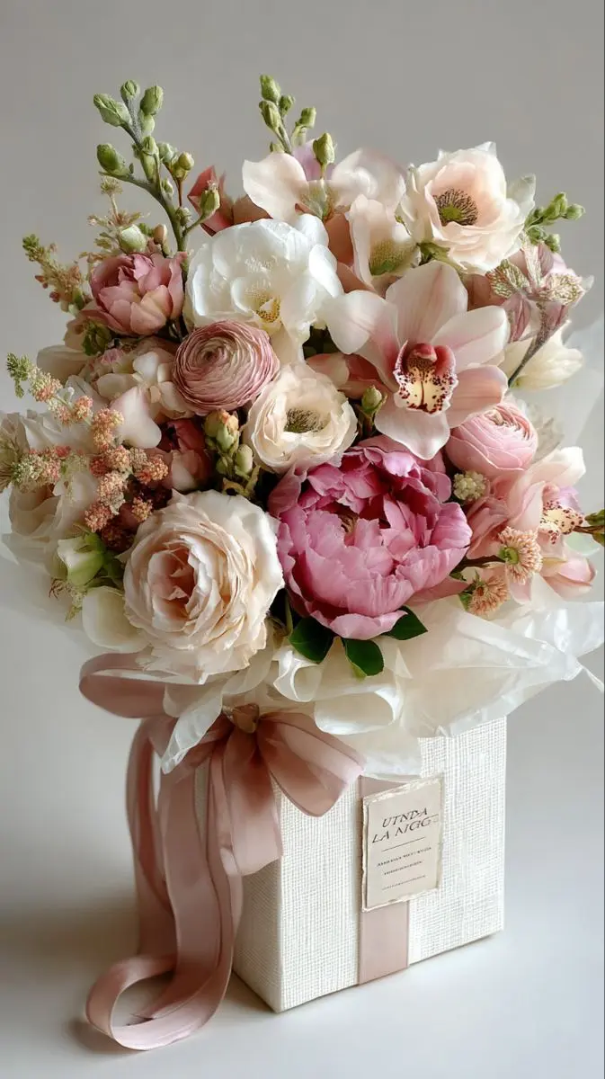 Peony Garden Basket