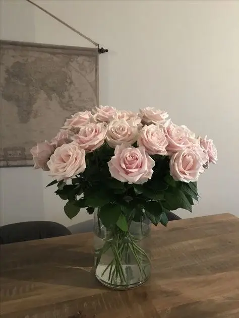 Soft Blush Rose Vase